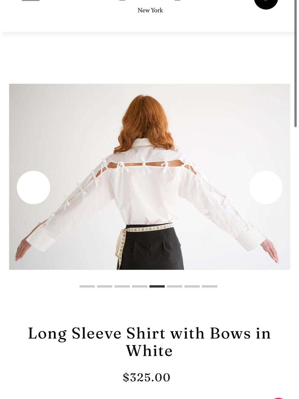 Anthropologie Y-Y White Tie-Detail Button-Up Shirt - Picture 3 of 7